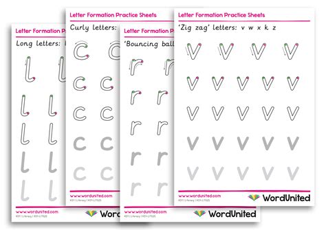 Letter Formation Practice Sheets .
